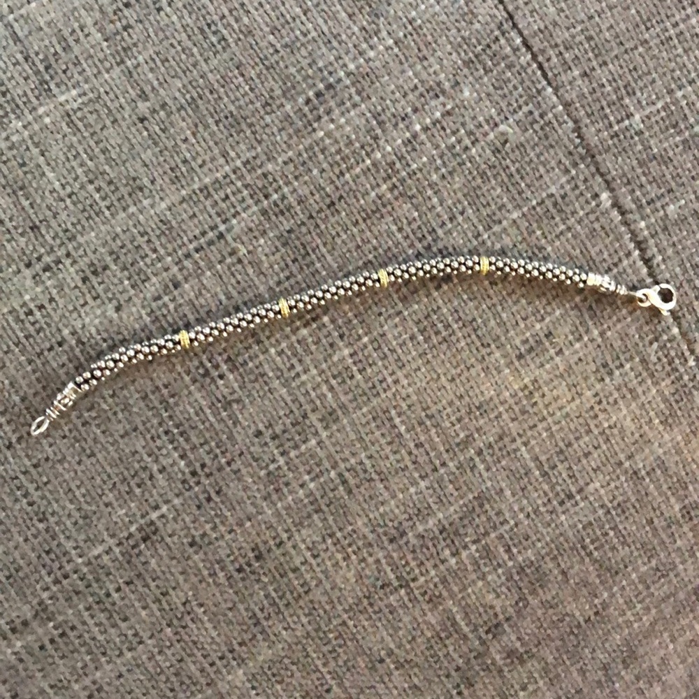 Lagos silver w gold accent bracelet